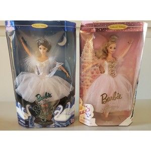 Lot of 2 Barbie Swan Lake Sugar Plum Fairy Nutcracker 1996-8  Collectors Edition